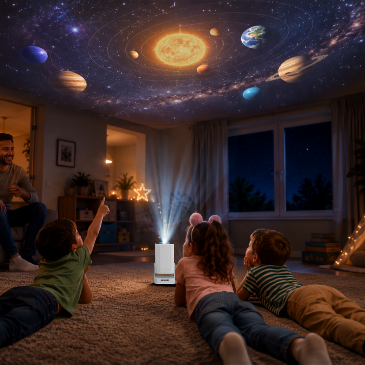 Projector with Native 1080p Auto Focus and Built In Streaming Apps
