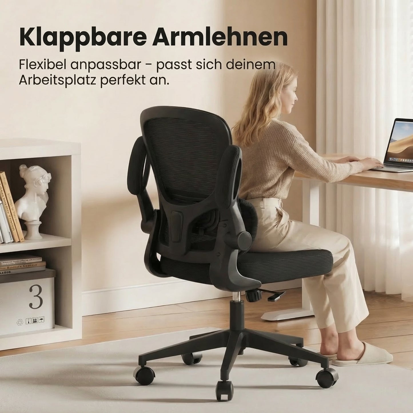 Selevio - Ergonomischer Bürostuhl mit Kopfstütze