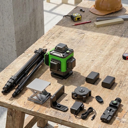 Laser Level Self Leveling with 4D Green Lines and Remote Control
